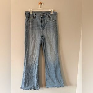 Light Wash Women's Flare Jeans Super High Rise